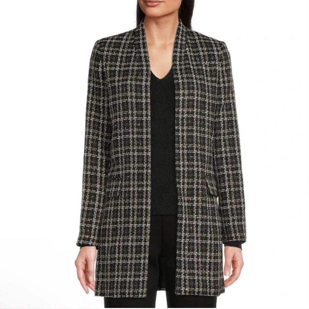 Calvin Klein - Blazer/Coat - Black with White and Gold - Size 8 - NWT